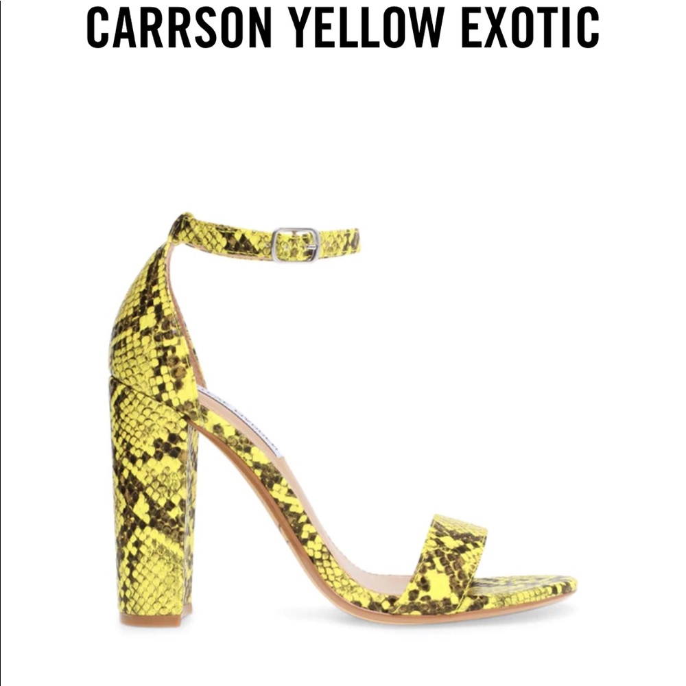 Neon snake print heels